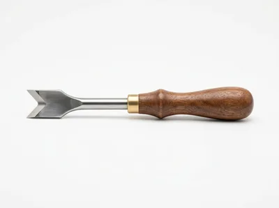 V-Gouge Woodworking Tool With Wooden Handle
