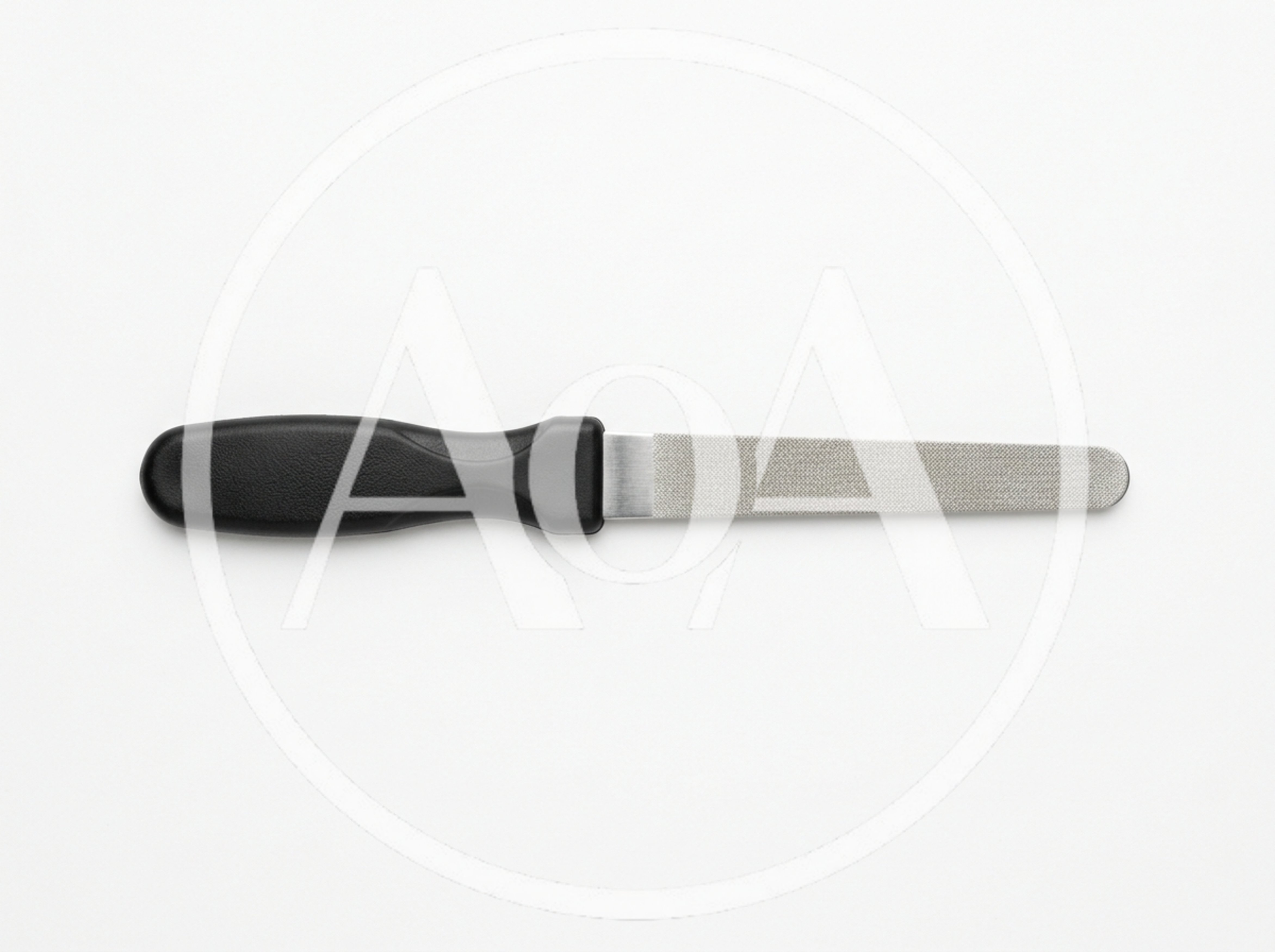 Metal Nail File With Black Plastic Handle