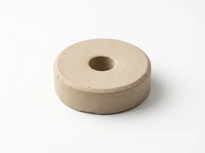 Minimalist Beige Concrete Ring Candle Holder