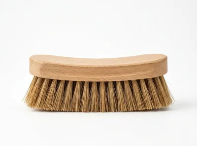 Wooden Scrubbing Brush With Natural Bristles