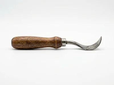 Vintage Coconut Grater Tool With Wooden Handle
