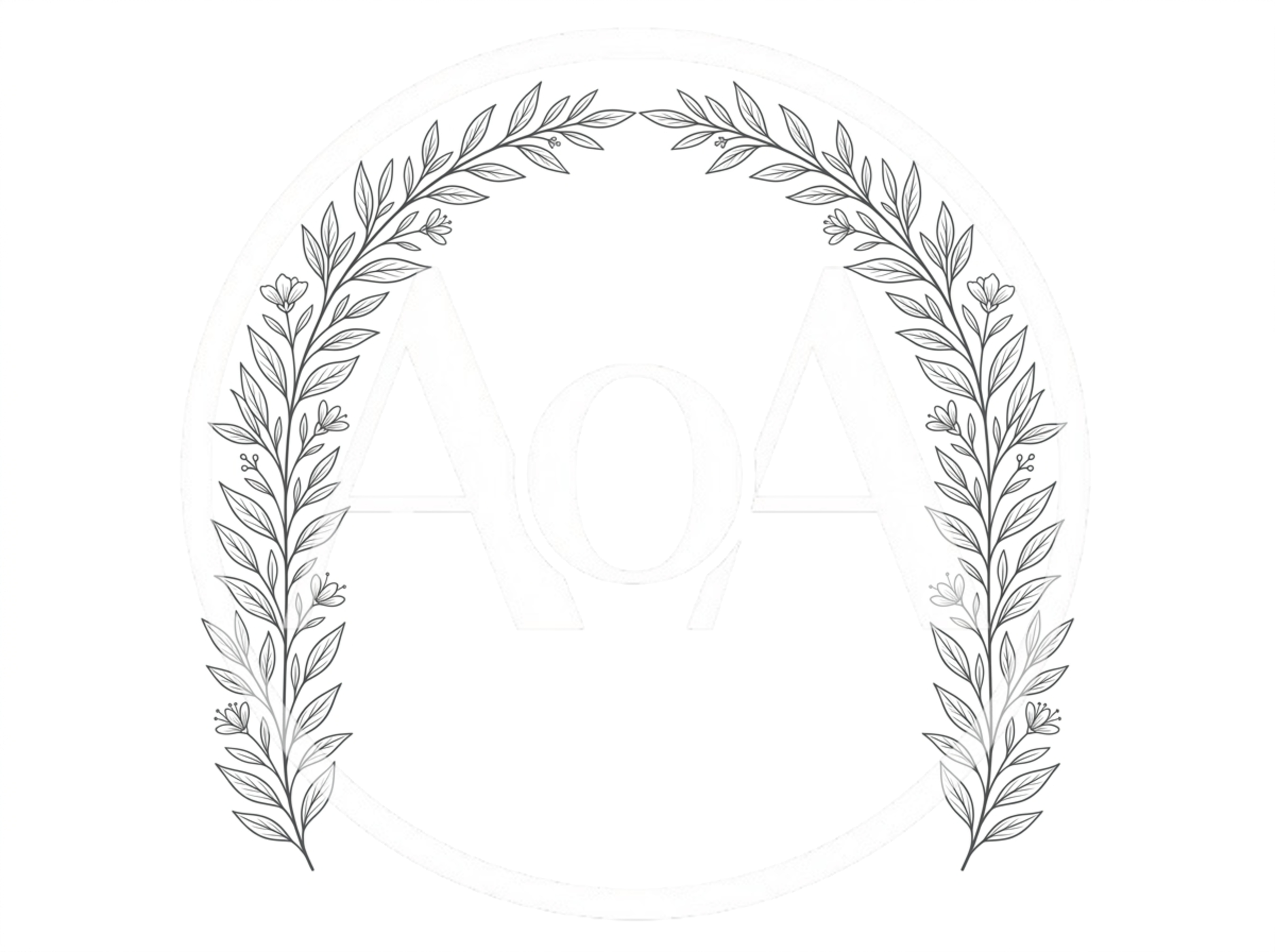 Hand Drawn Floral Arch Illustration