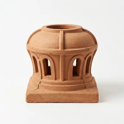 Terracotta Chimney Pot With Arched Ventilation Openings