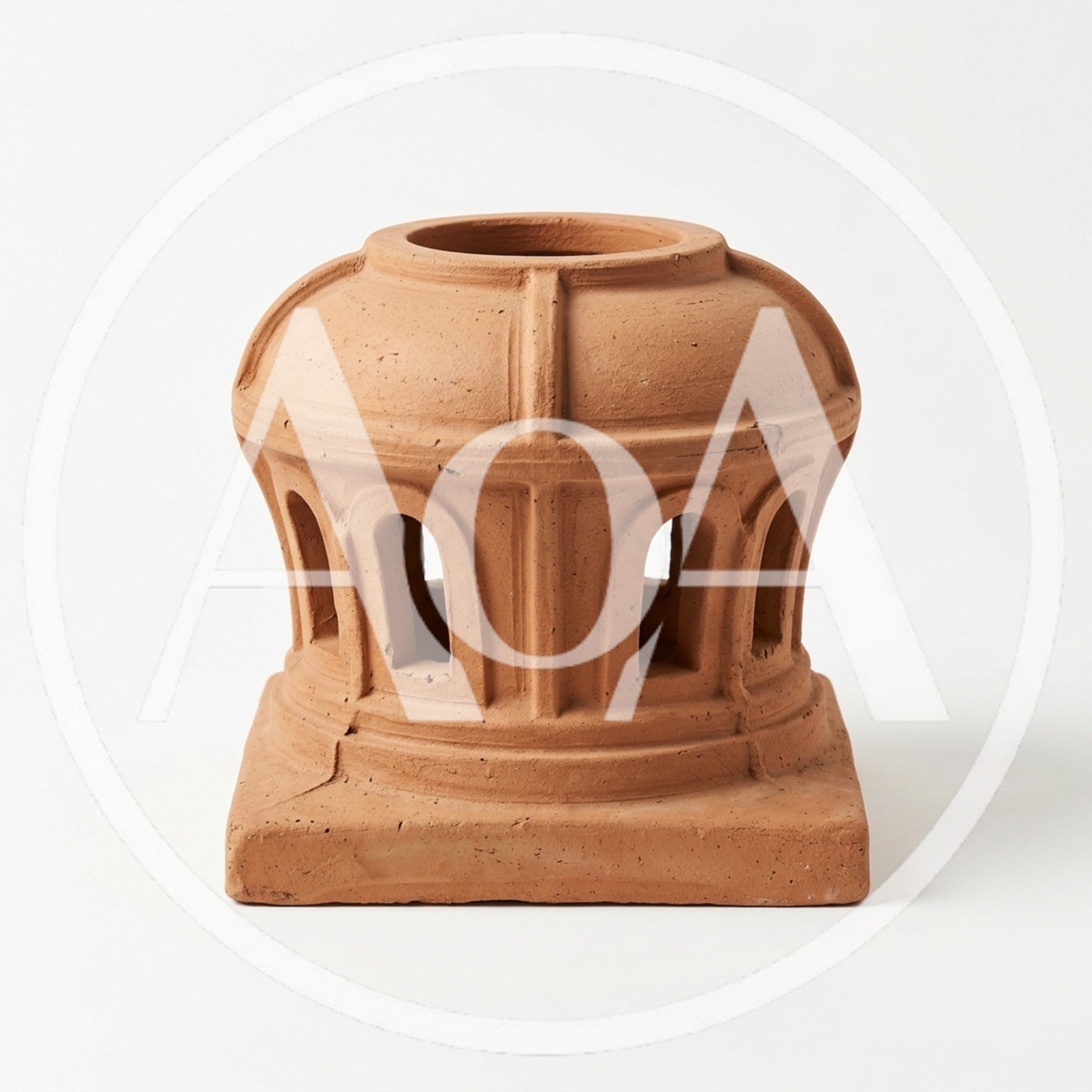 Terracotta Chimney Pot With Arched Ventilation Openings