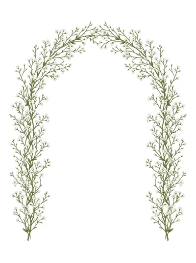 Floral Arch Frame With Delicate White Baby Breath Flowers