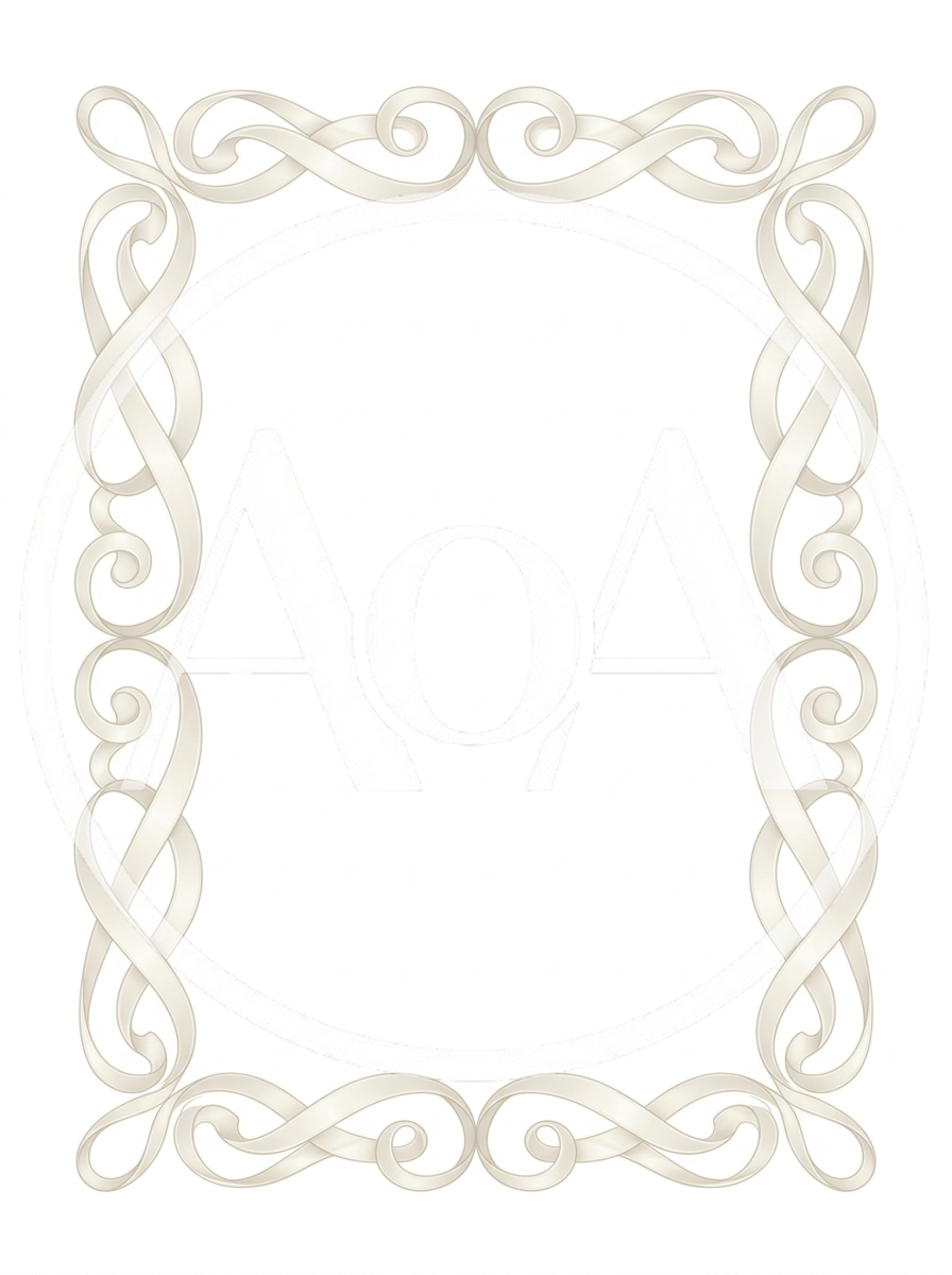 Elegant Ornate Cream Colored Decorative Frame