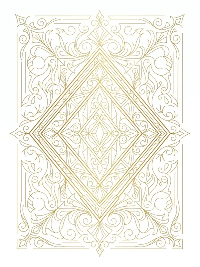 Elegant Gold Line Art Diamond Pattern Background