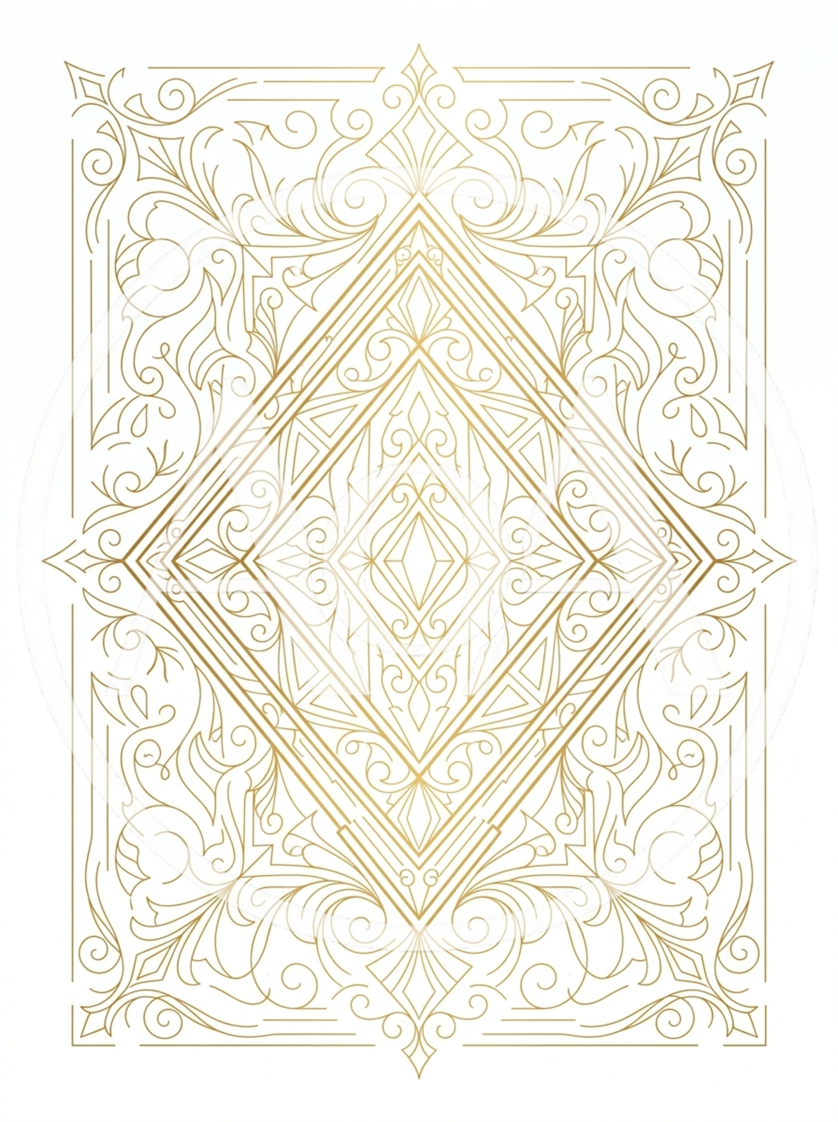 Elegant Gold Line Art Diamond Pattern Background