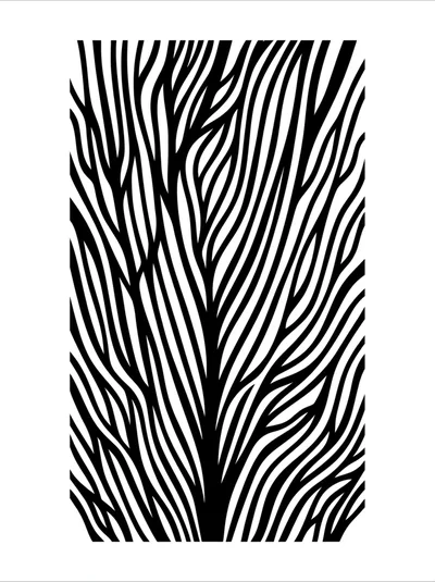 Abstract Black And White Organic Line Pattern