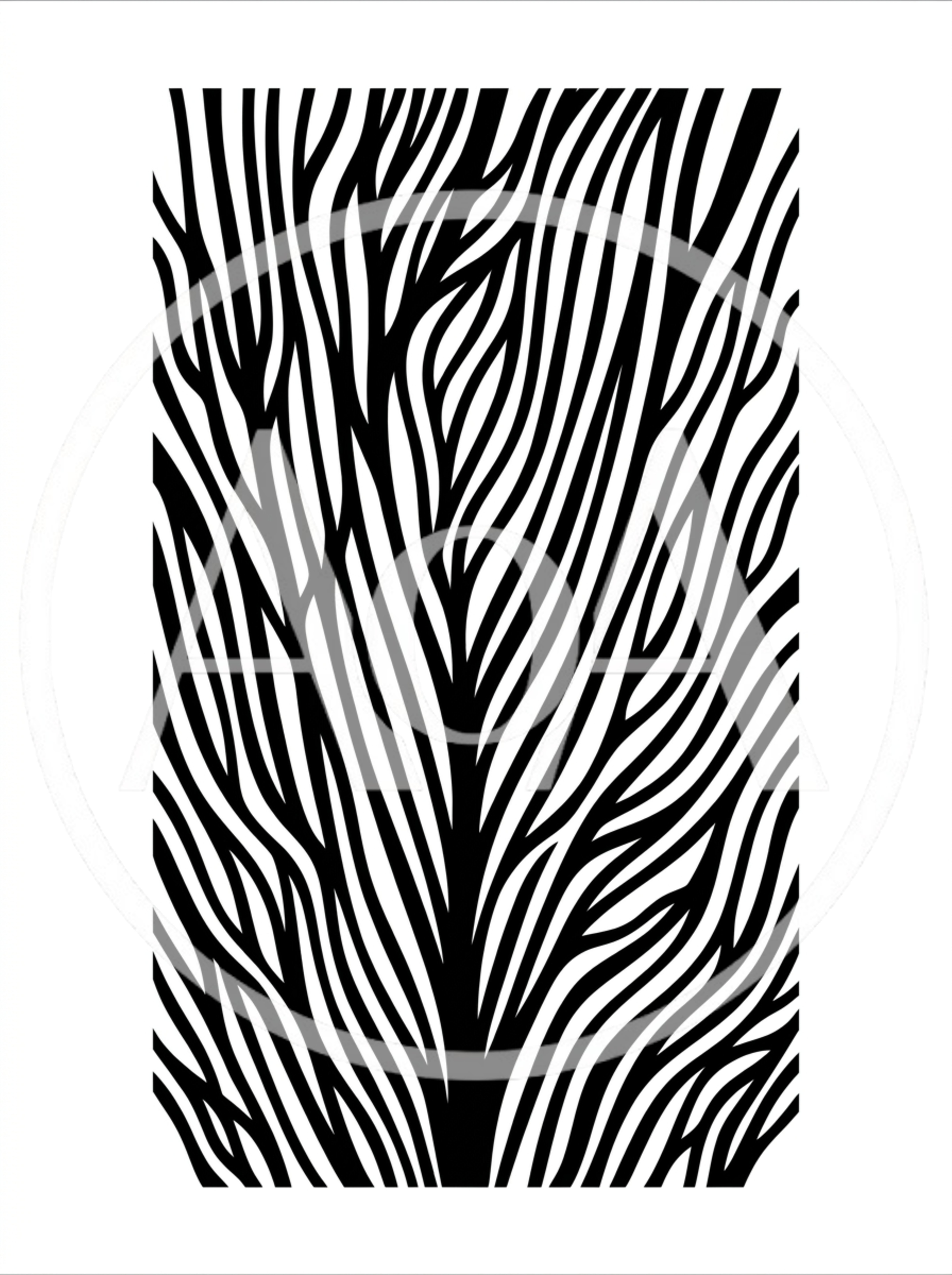 Abstract Black And White Organic Line Pattern