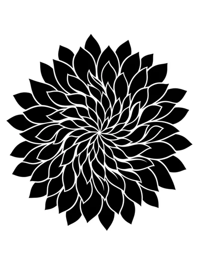 Black And White Floral Mandala Pattern