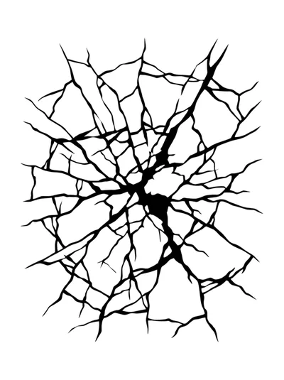 Black And White Shattered Glass Crack Pattern
