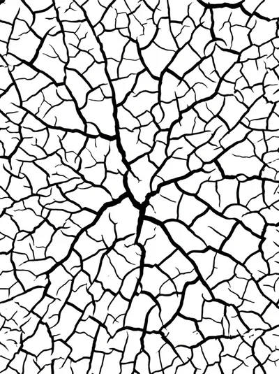Black And White Cracked Earth Texture Pattern