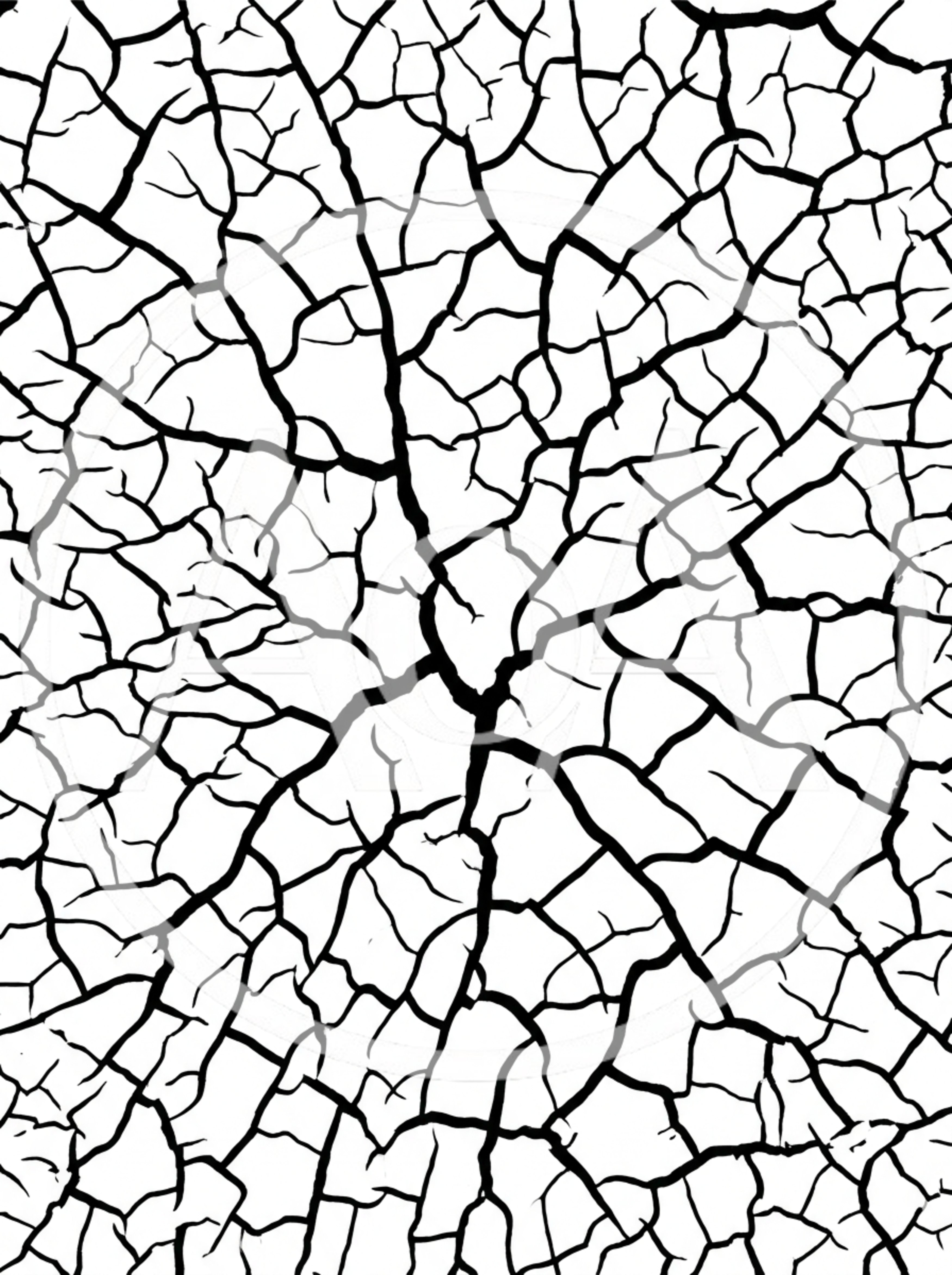 Black And White Cracked Earth Texture Pattern