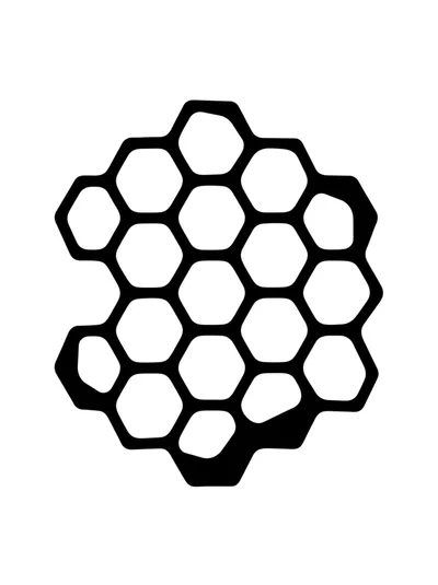 Black Honeycomb Pattern Graphic Design Element