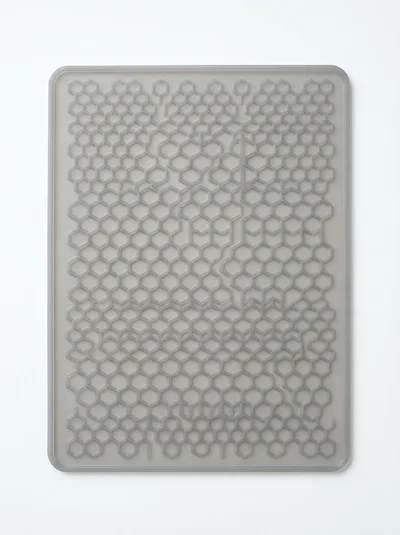 Grey Silicone Honeycomb Pattern Drying Mat