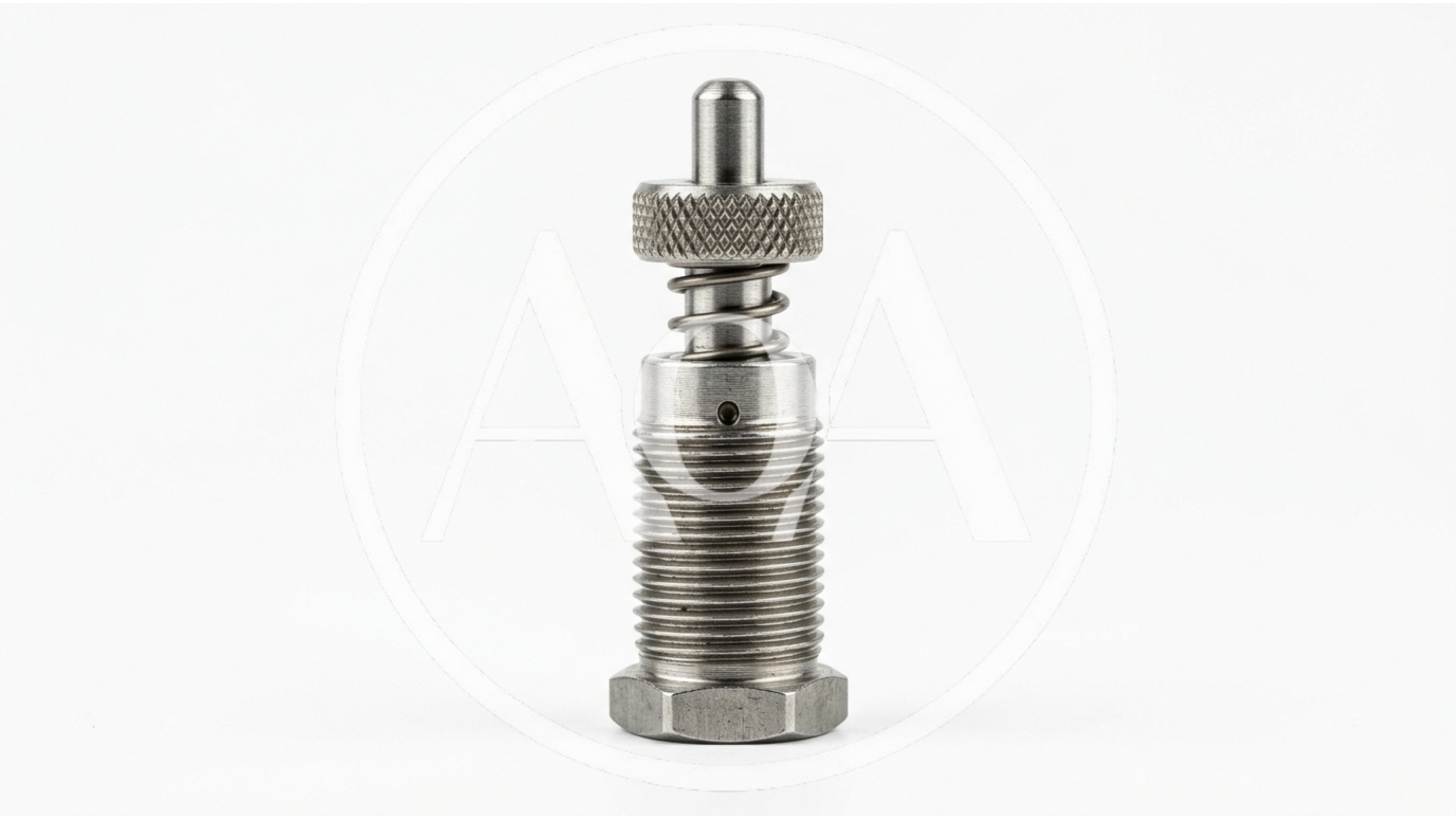 Spring Loaded Indexing Plunger on White Background