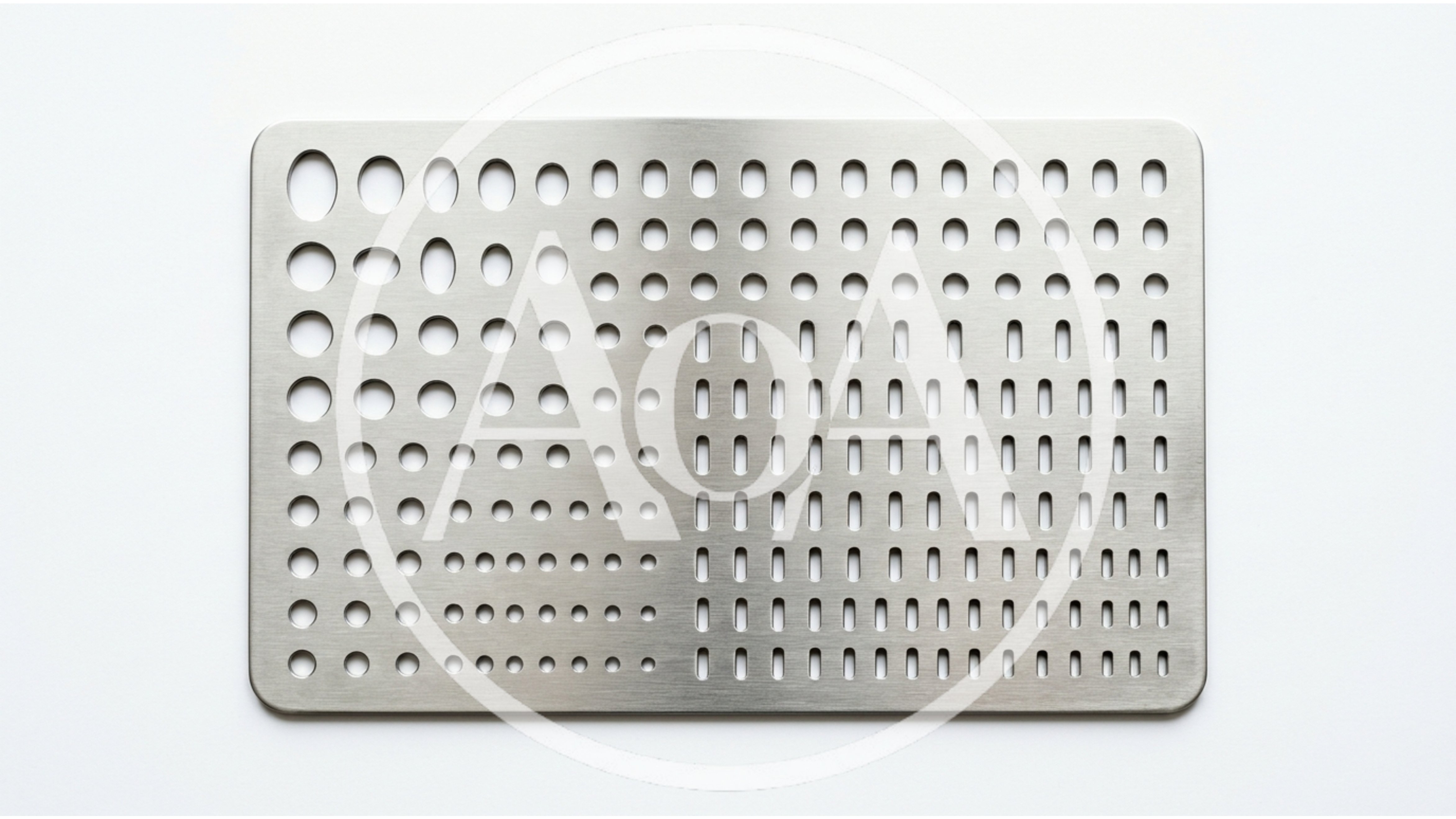 Metal Plate With Precision Cutout Geometric Shapes