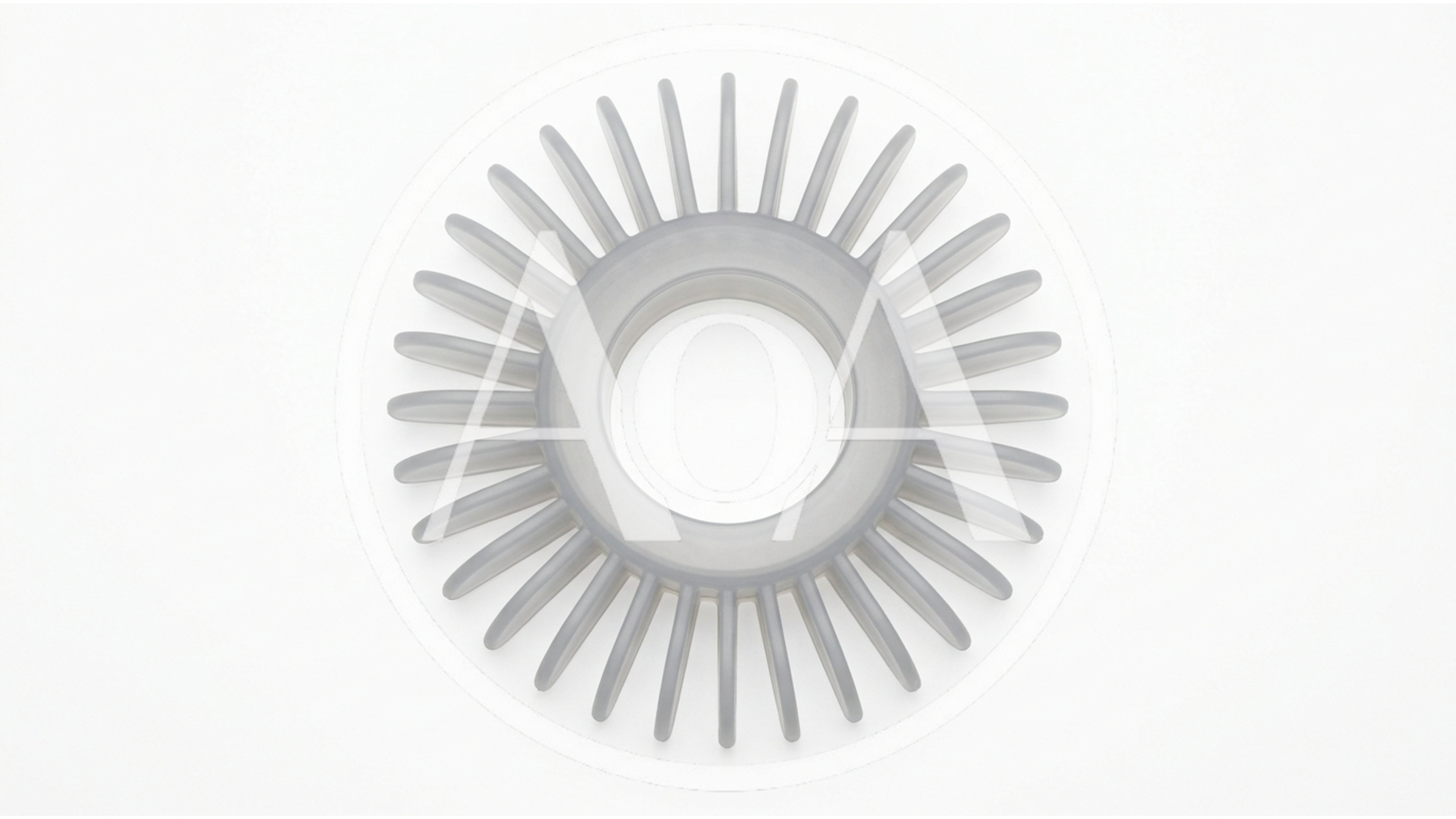 Translucent Silicone Gear Shaped Component On White Background
