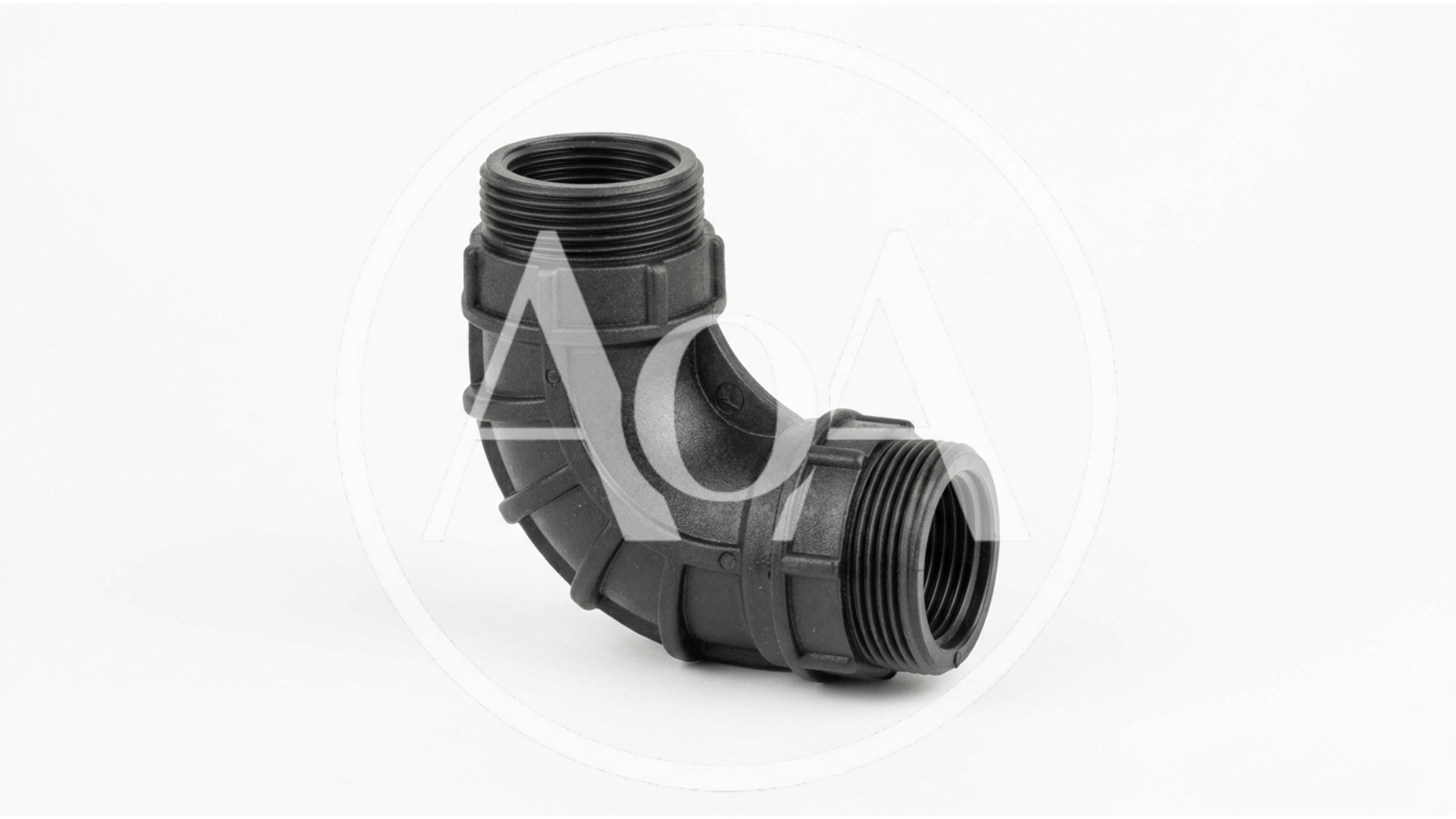 Black Plastic Threaded Elbow Pipe Fitting