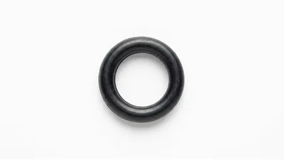 Black Rubber O-Ring Seal Isolated On White Background