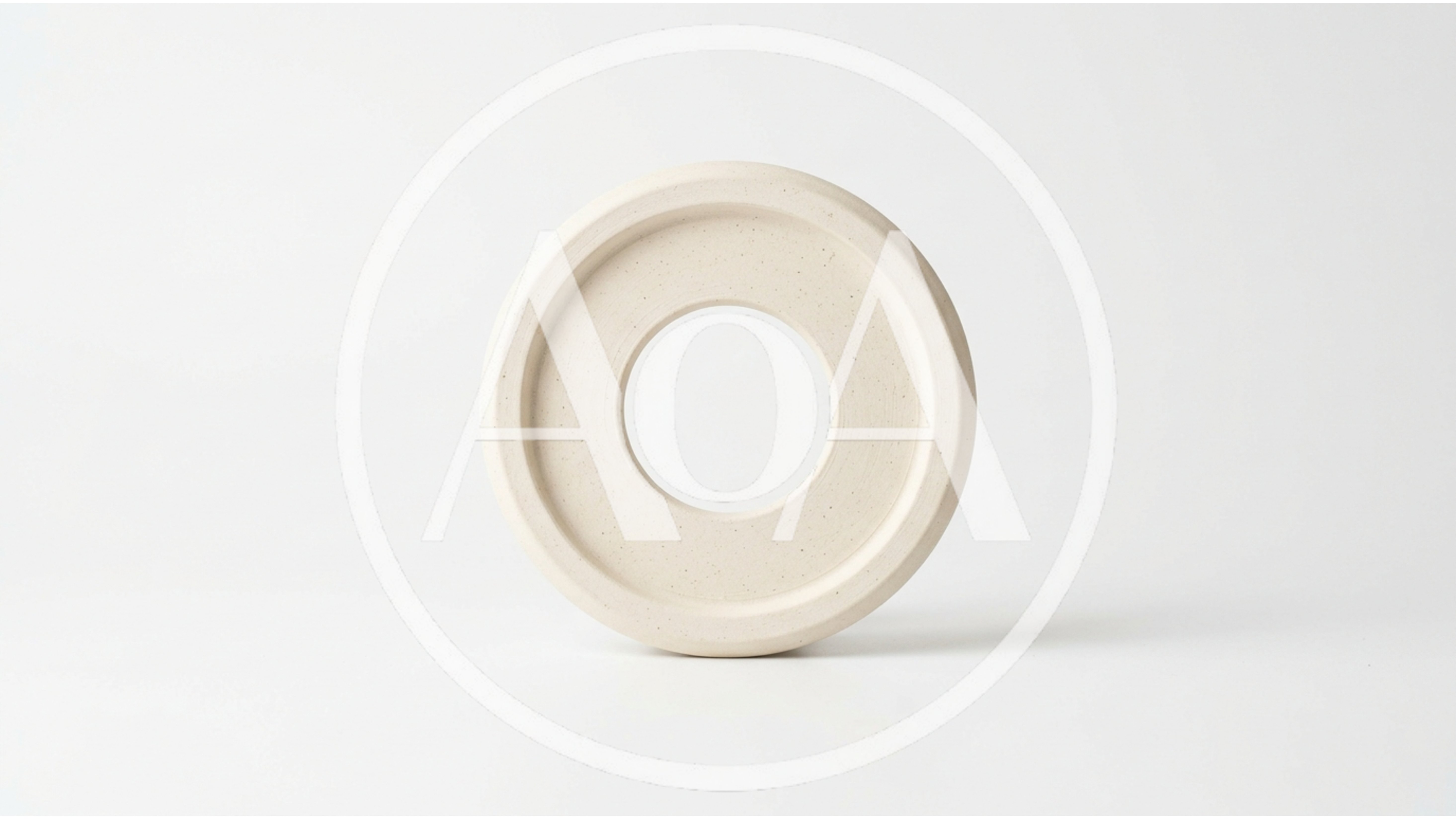 Minimalist Ceramic Circular Decorative Object