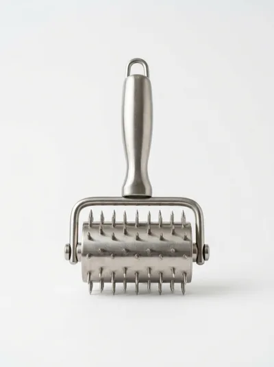 Stainless Steel Dough Docker With Spiked Roller