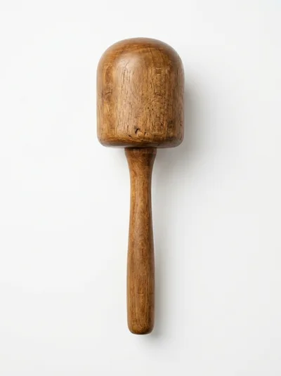 Wooden Mallet Isolated On White Background