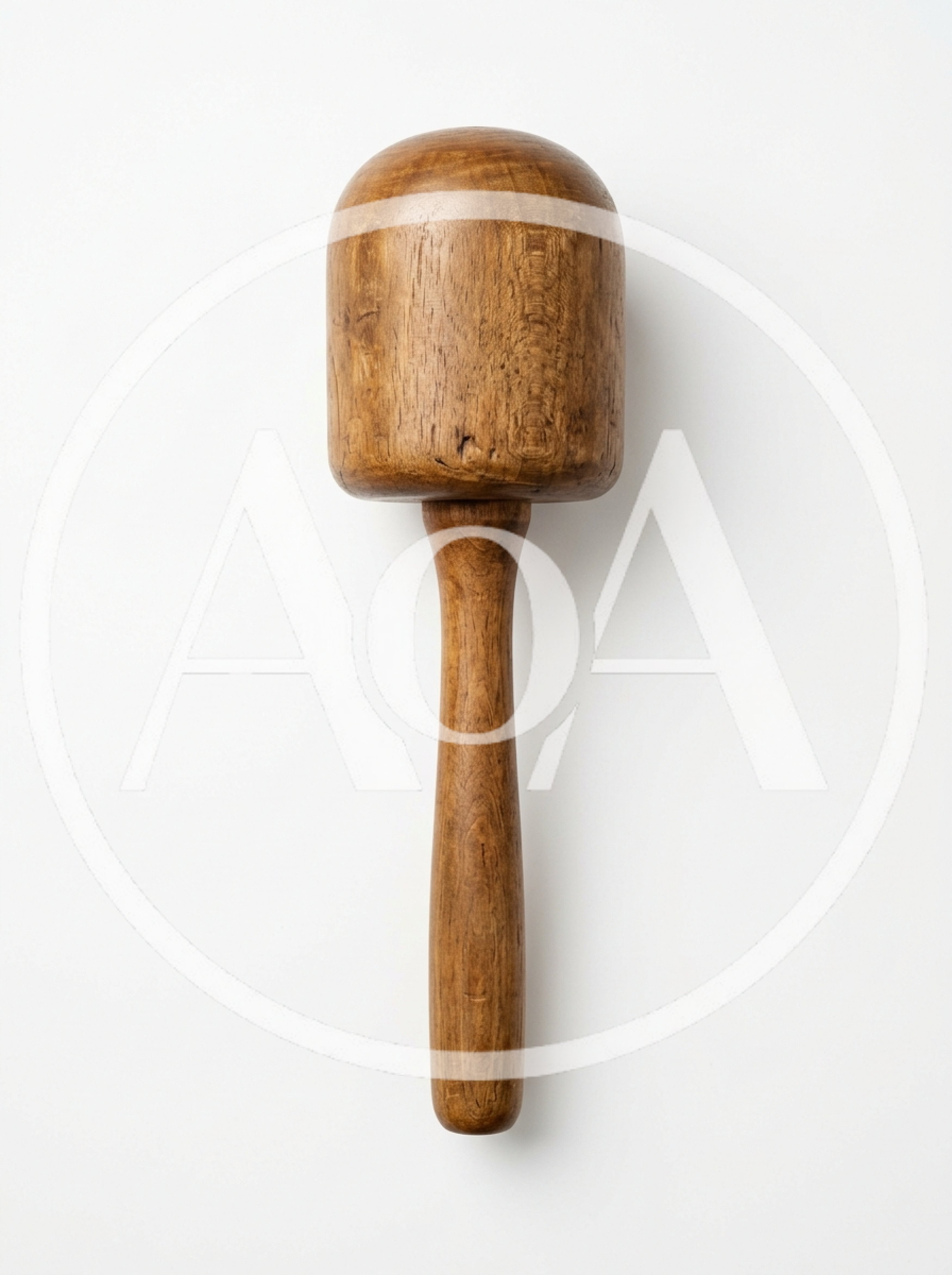 Wooden Mallet Isolated On White Background
