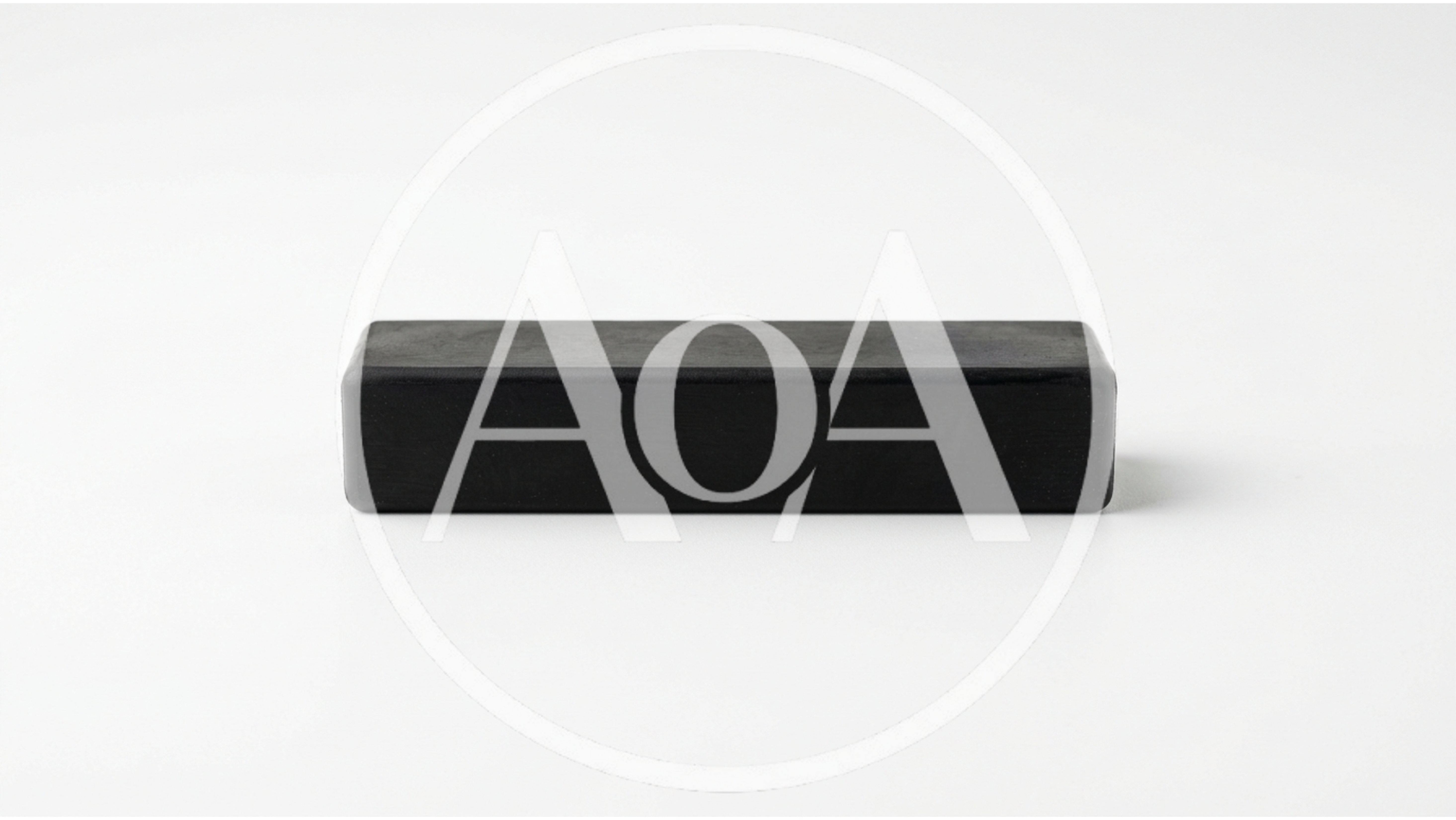 Black Rectangular Yoga Block On White Background