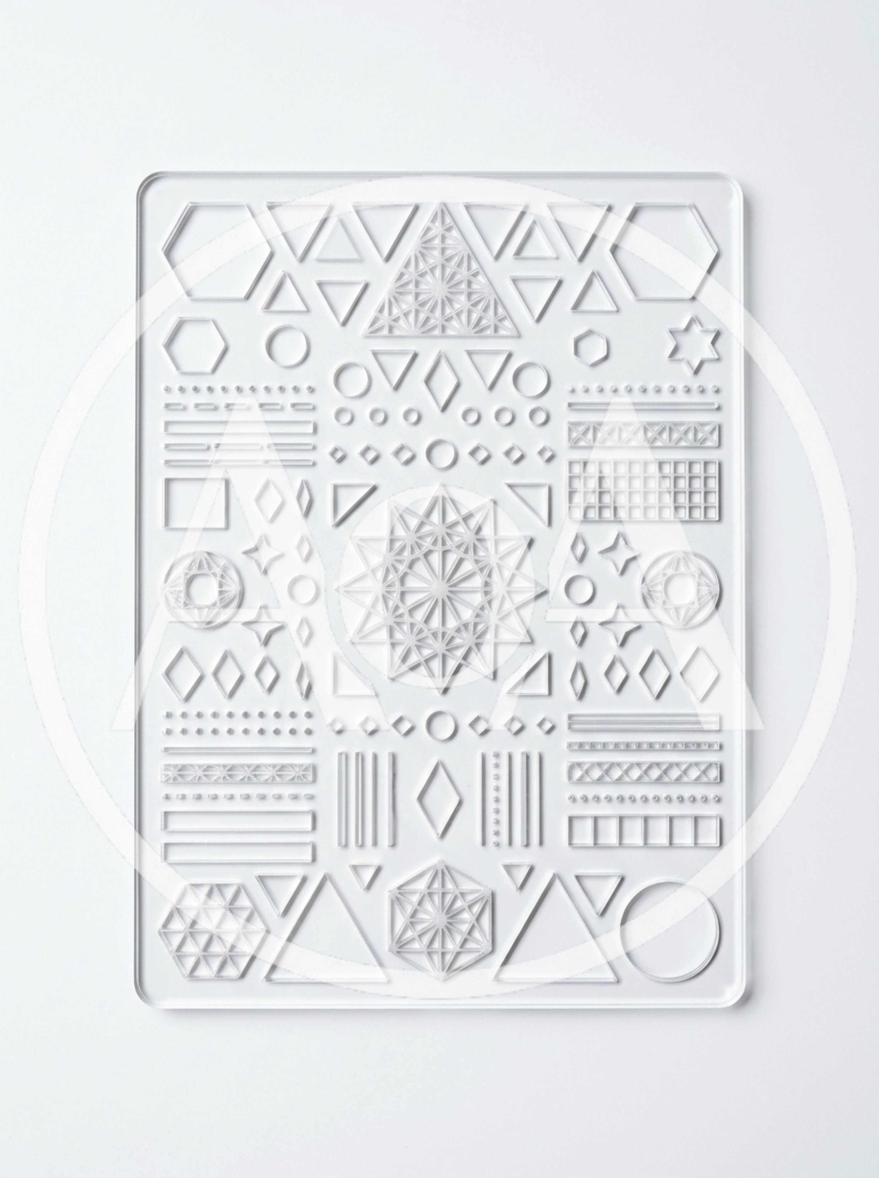 Clear Acrylic Geometric Stencil Template Sheet