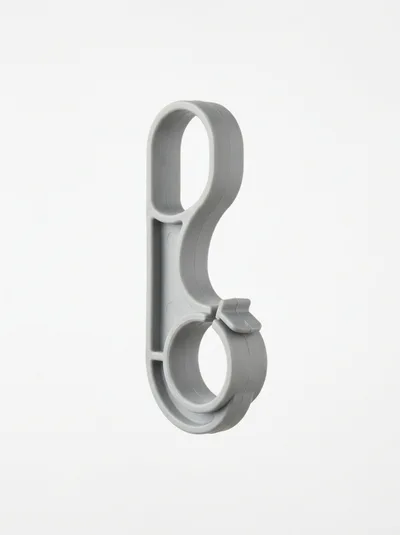 Grey Plastic Curtain Rod Bracket Hook