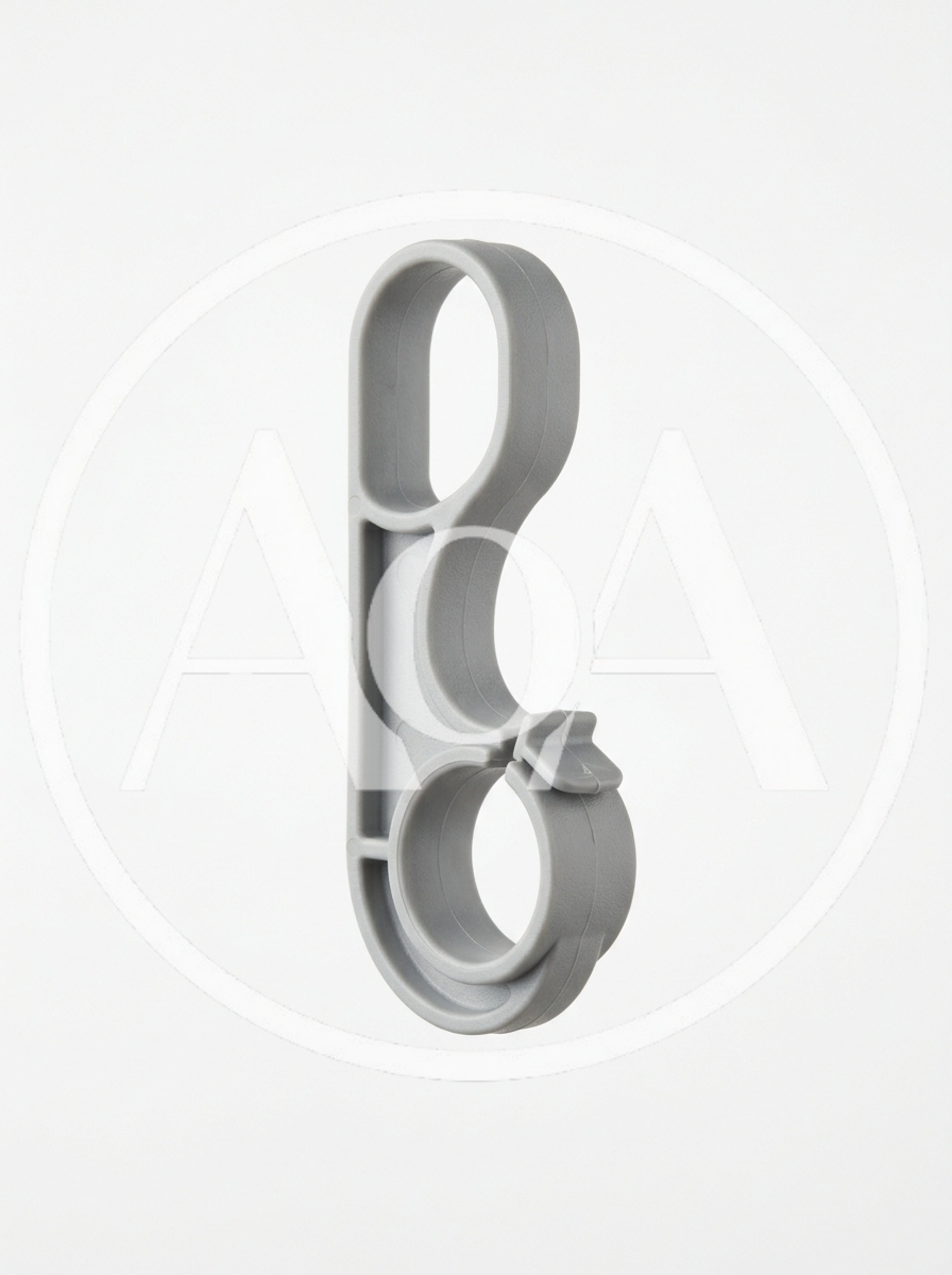 Grey Plastic Curtain Rod Bracket Hook