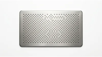 Perforated Stainless Steel Metal Sheet Background