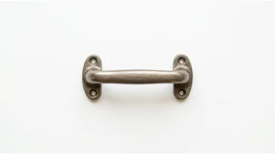 Vintage Metal Cabinet Handle On White Background