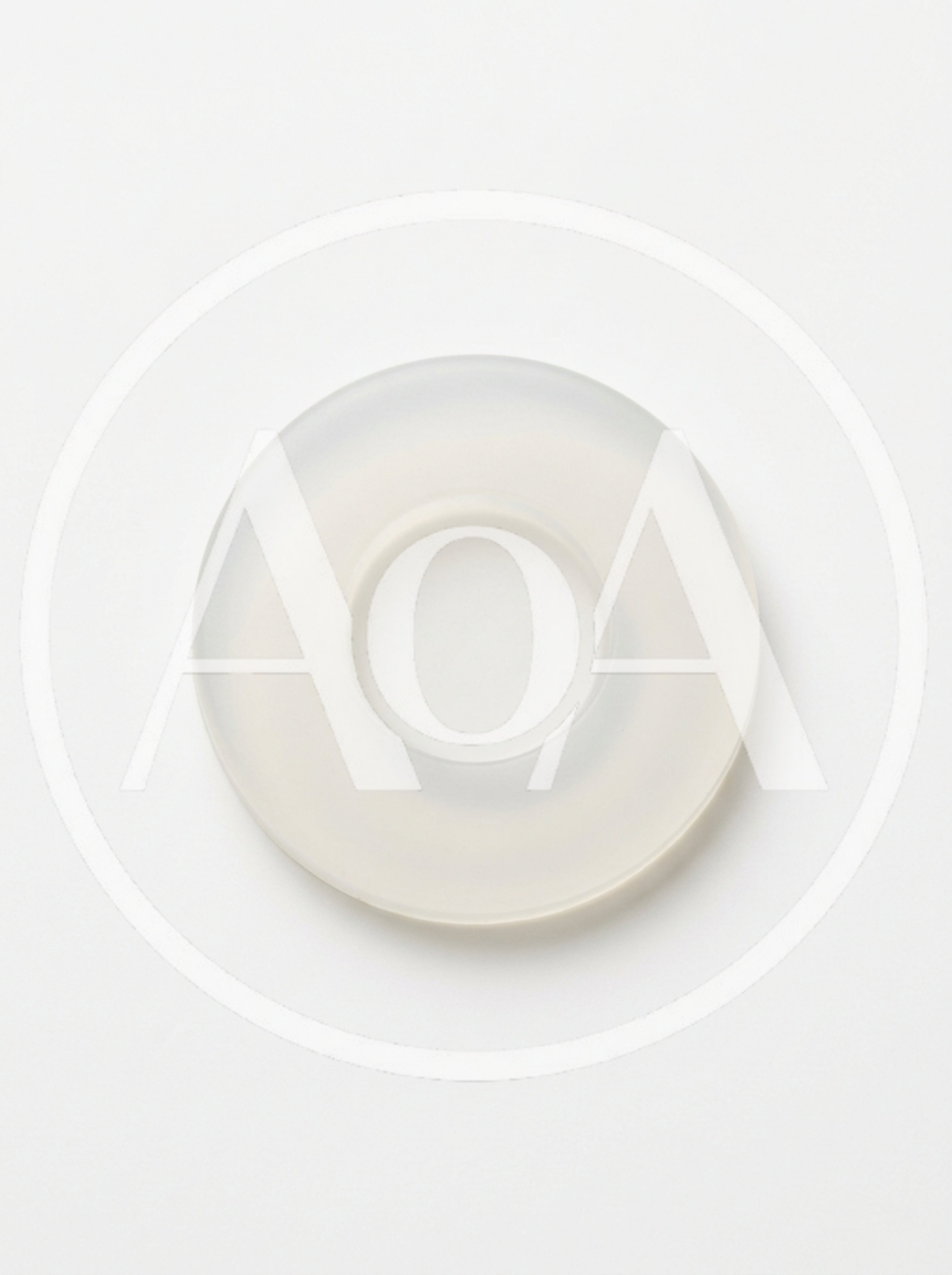 Translucent Silicone Washer Ring on White Background