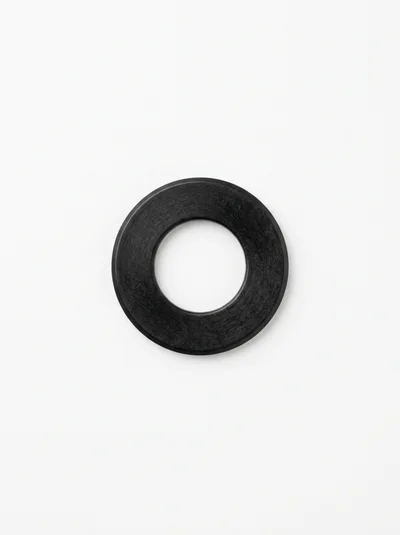 Black Metal Washer Isolated On White Background