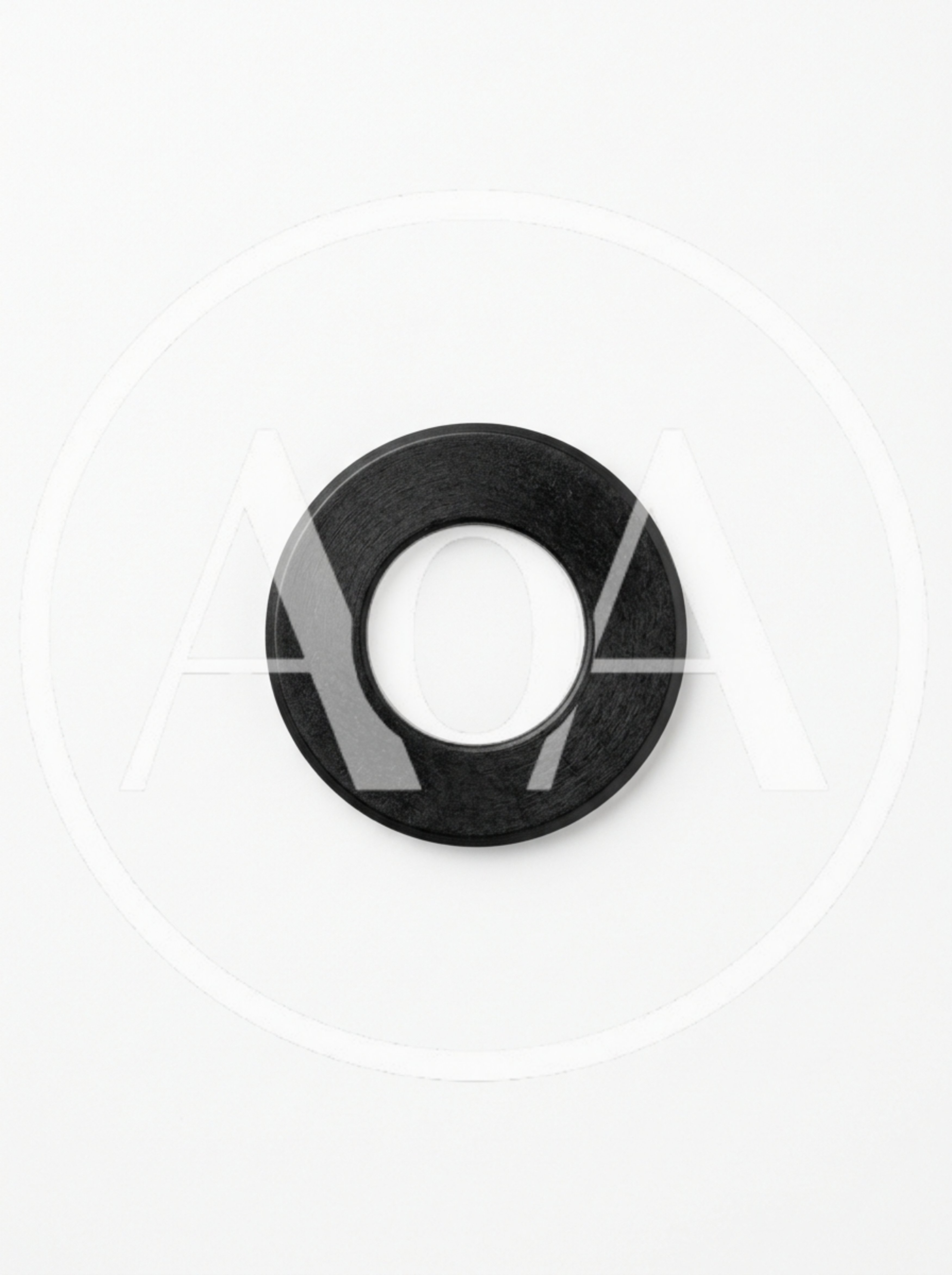 Black Metal Washer Isolated On White Background
