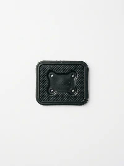 Black Rubber Mounting Pad With Four Screw Holes