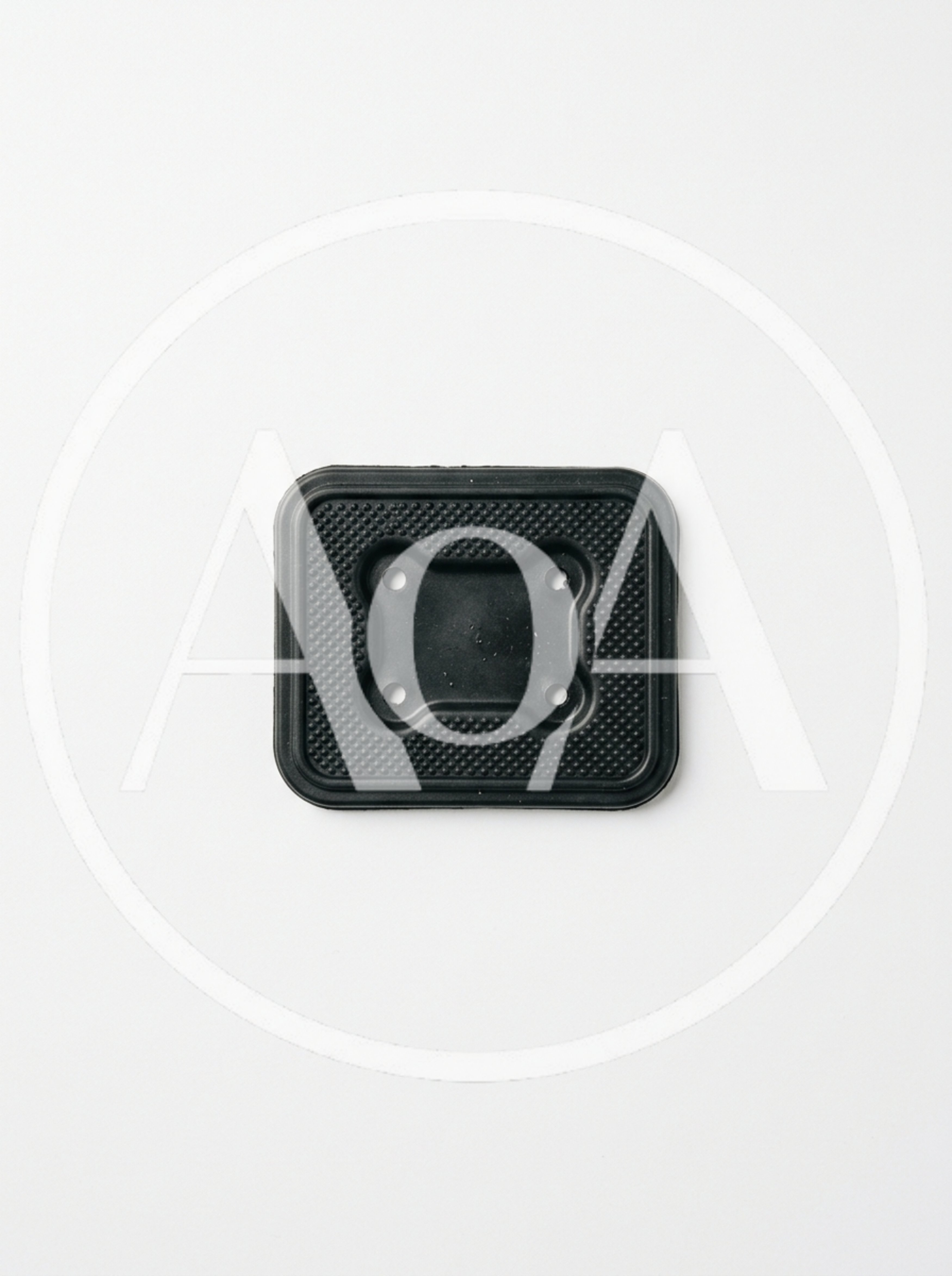 Black Rubber Mounting Pad With Four Screw Holes