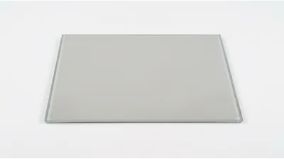 Rectangular Sheet Of Frosted Glass On White Background