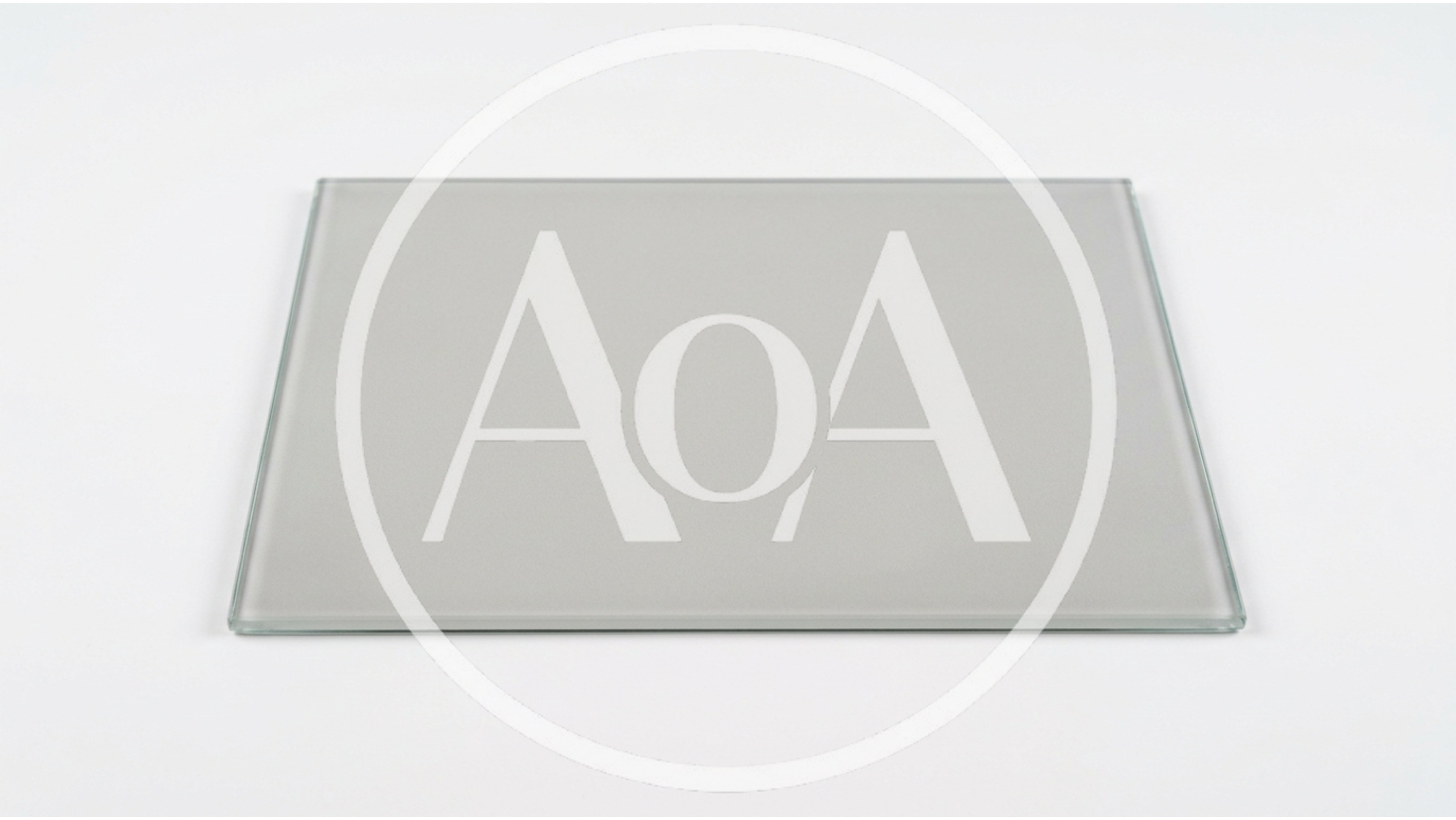 Rectangular Sheet Of Frosted Glass On White Background