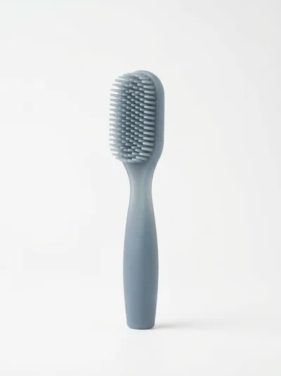 Grey Silicone Scalp Massager Brush