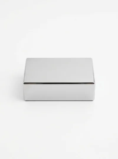 Minimalist Polished Chrome Rectangular Box