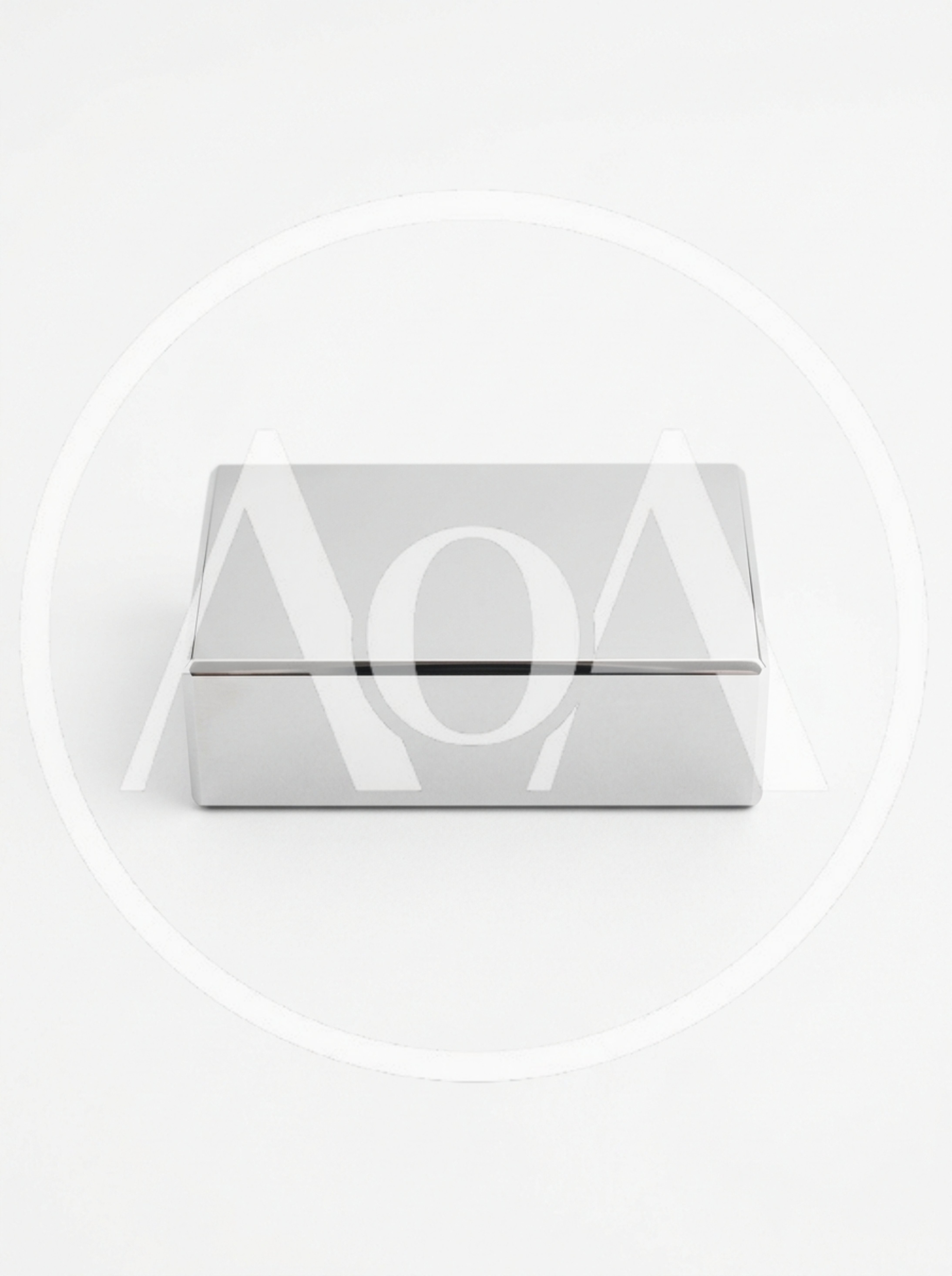 Minimalist Polished Chrome Rectangular Box