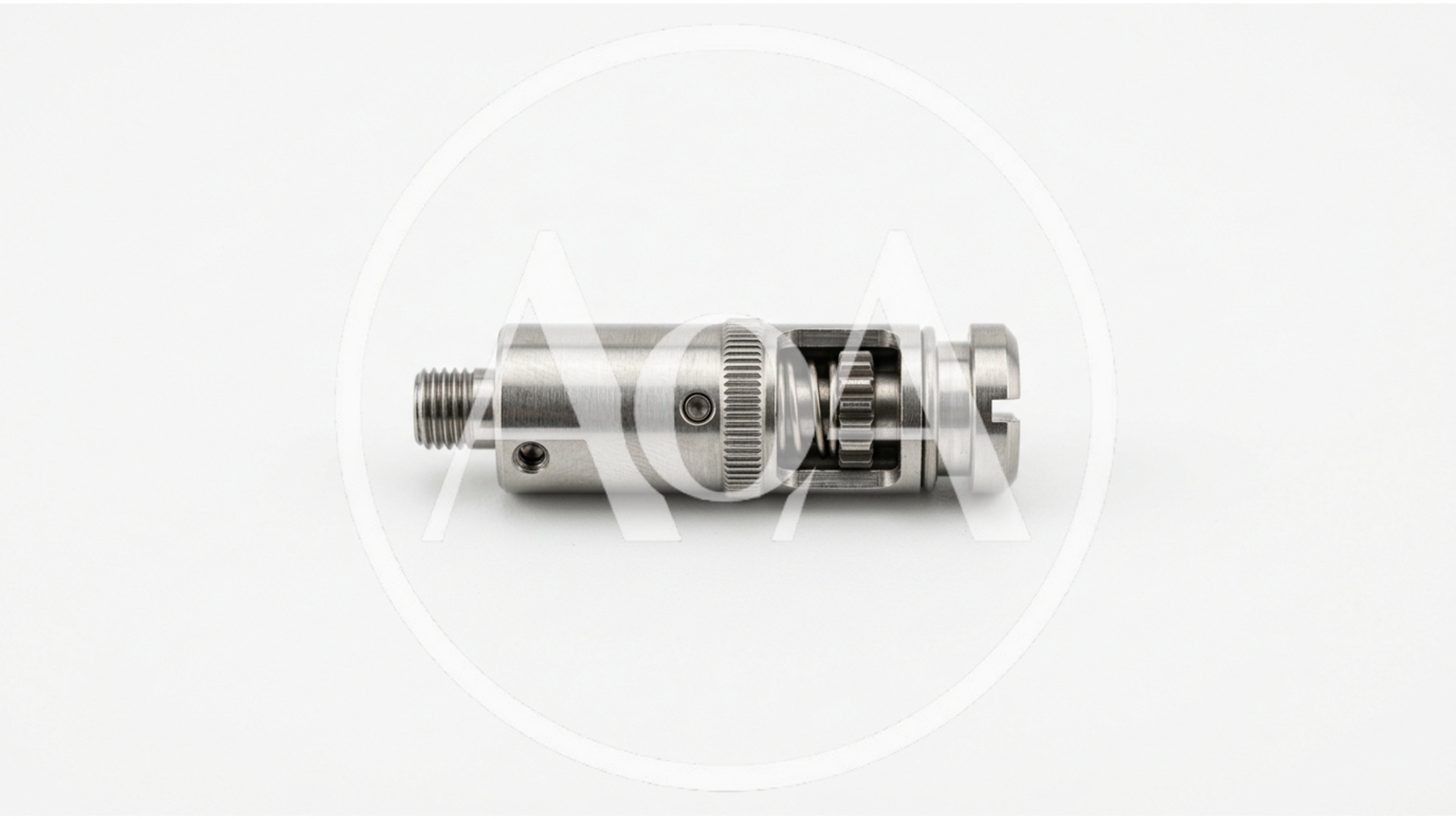 Precision Metal Mechanical Component on White Background