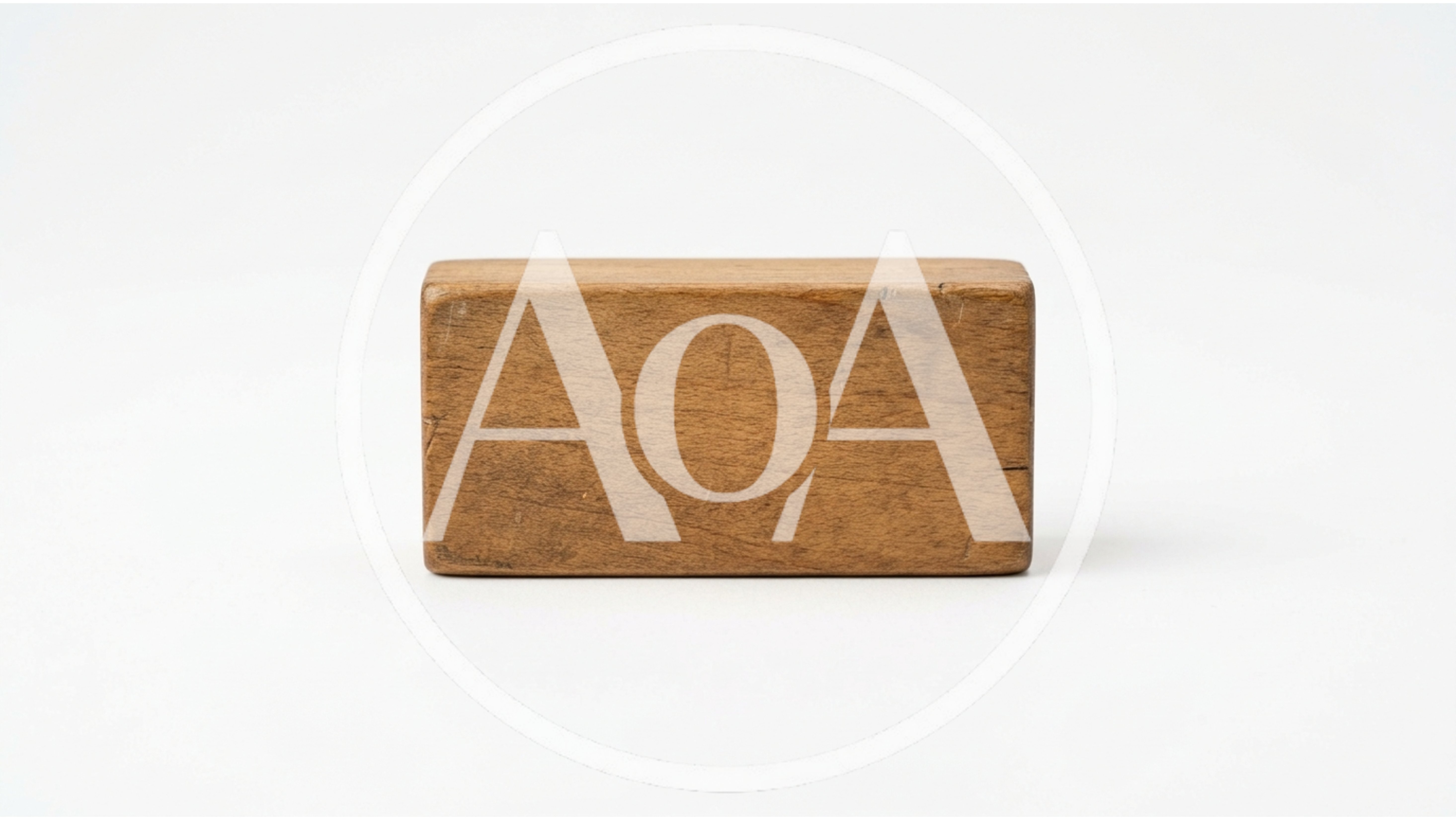 Rectangular Wooden Block On White Background