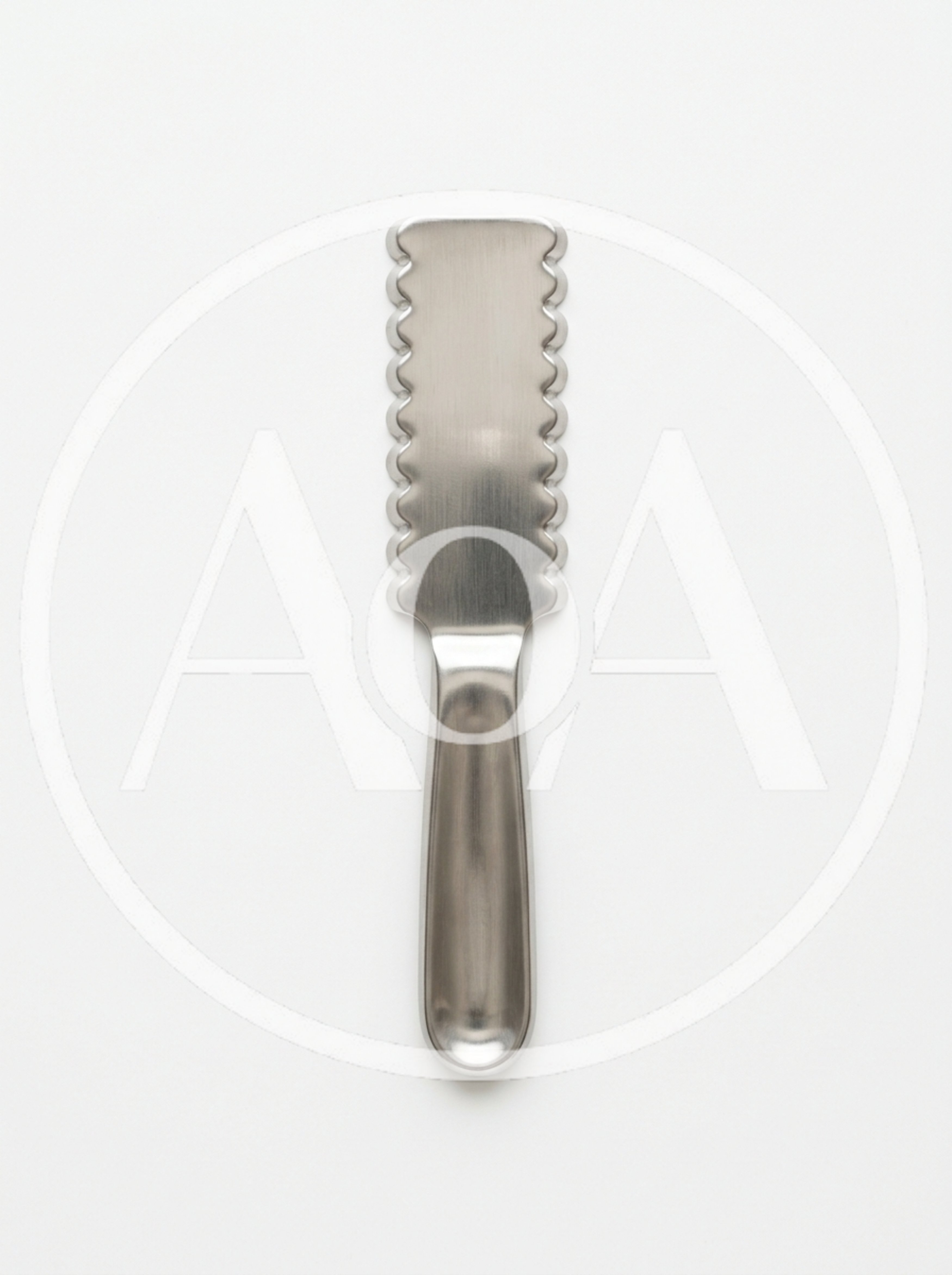 Stainless Steel Butter Spreader With Scalloped Edge