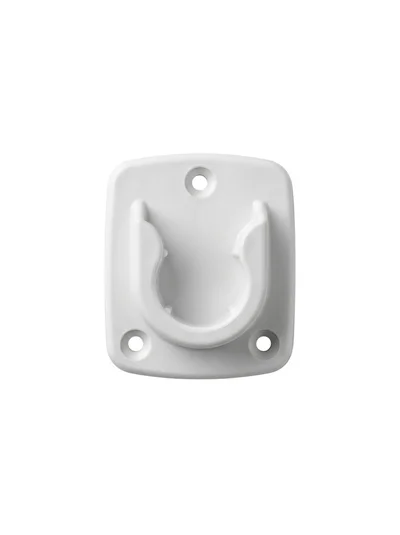 White Plastic Closet Rod Support Bracket