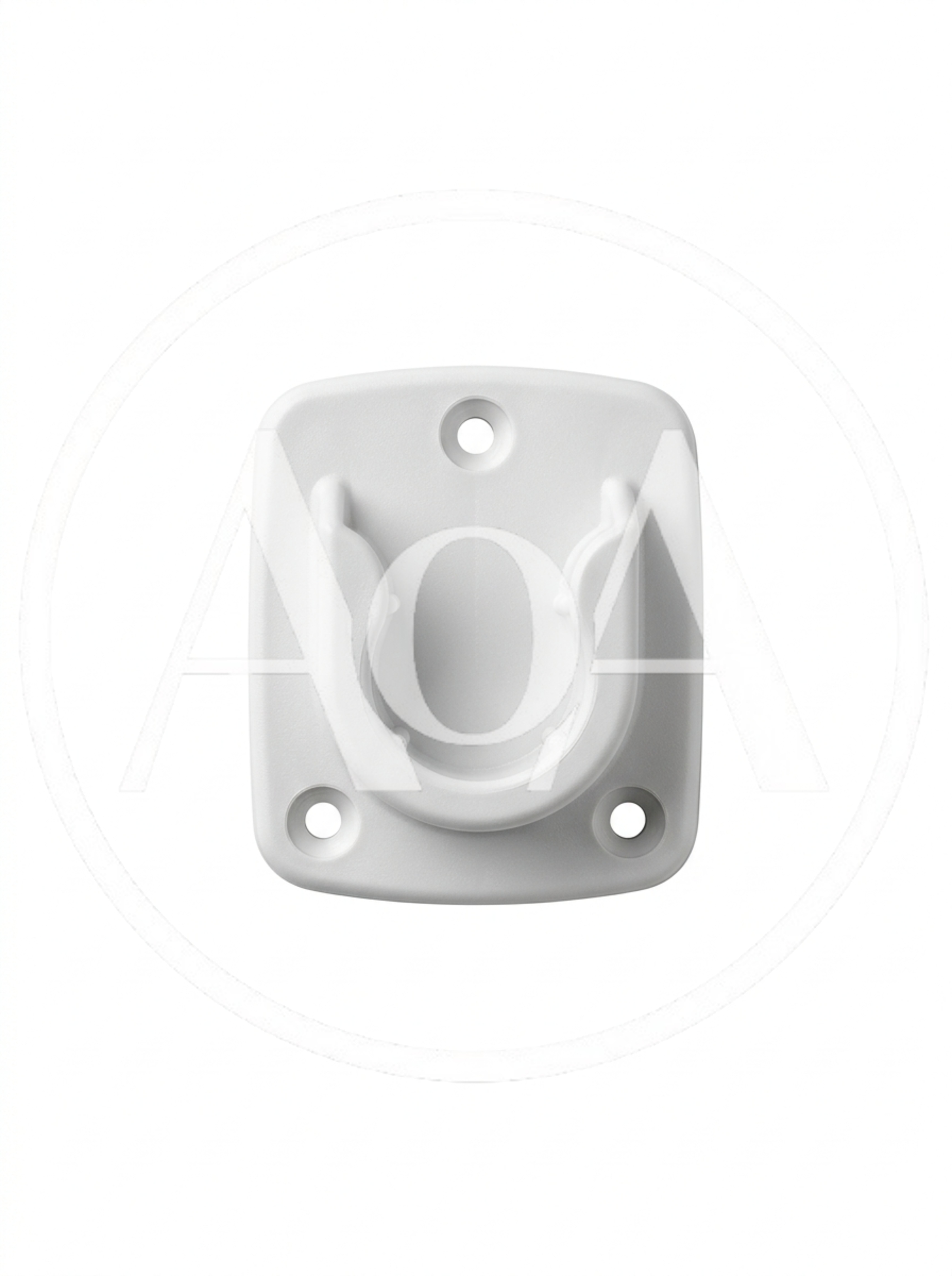 White Plastic Closet Rod Support Bracket